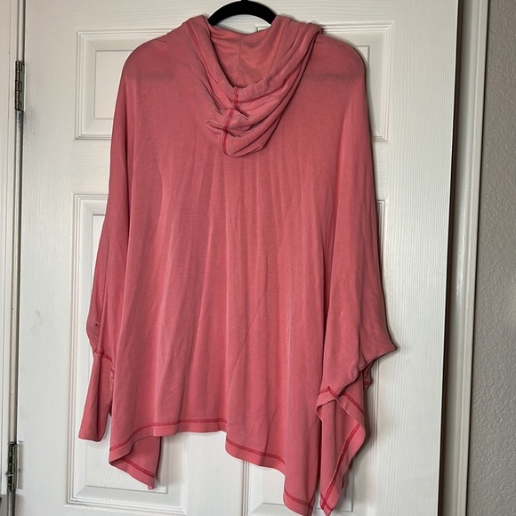 FP Movement (Free People) Salmon Pink Oversized Poncho Hoodie - Picture 8 of 11